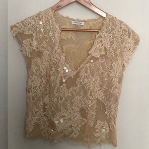 Sequined lace top